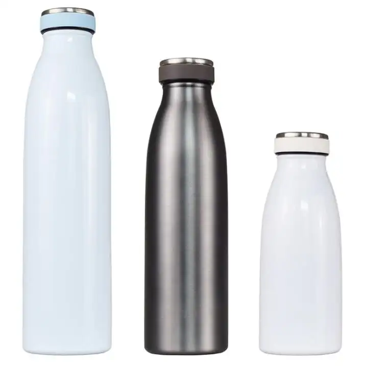 Sızdırmaz üçlü duvarlı vakum İzoleli kola şekli şişe, tutmak sıcak ve soğuk paslanmaz çelik su şişesi