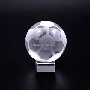 Crystal Ball Crystal Glass Basketball Football Globe with Base Exhibition Sport Award