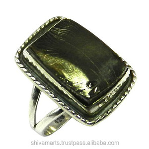 Vente la plus chaude Belle Mode 925 Sterling Silver Shungite Gemstone Ring Fine Silver Jewelry Eternity Vermeil Rings - Product Image 2