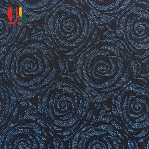 Tissu en jersey jacquard rose en nylon métallisé argenté FDY noir et <span class=keywords><strong>bleu</strong></span> avec paillettes pour <span class=keywords><strong>pull</strong></span> - Product Image 6