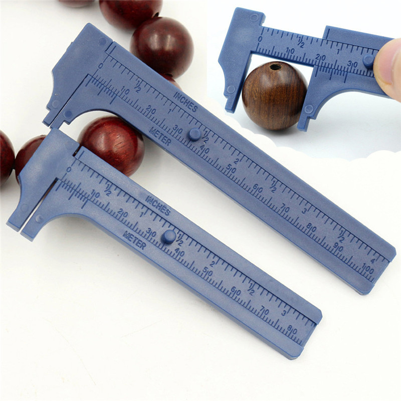 1 Pc Plastic Mini Plastic Student Sliding Vernier Caliper Gauge Measurement 0-80mm;/0-100mm Office Stationery Tool