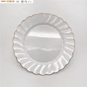 Assiettes à desserts jetables en plastique, de haute qualité, 10 pouces, élégantes, pour mariage