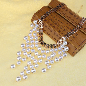 Collar <span class=keywords><strong>de</strong></span> <span class=keywords><strong>Perlas</strong></span> Artificiales <span class=keywords><strong>de</strong></span> Estilo Antiguo con Colgante <span class=keywords><strong>de</strong></span> Cadena <span class=keywords><strong>de</strong></span> <span class=keywords><strong>Perlas</strong></span> <span class=keywords><strong>de</strong></span> Varias Capas - Product Image 4
