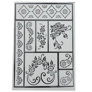 Various Design Flower Shaped Adhesive Stencil