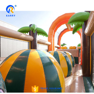 Venta al por mayor directa de fábrica: Combo inflable de obstáculos de <span class=keywords><strong>jungla</strong></span> con tobogán y túnel, juegos deportivos inflables para parques de atracciones - Product Image 5