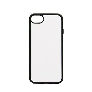 Soft TPU 2D Sublimation Rubber Mobile Phone Cover Case For iPhone 8 With Metal Sheet