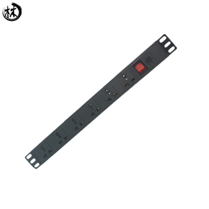 Accesorio de equipo de distribución de energía de gabinete de red de enchufe PDU de 6 puertos montado en rack de 19 \" - Product Image 2