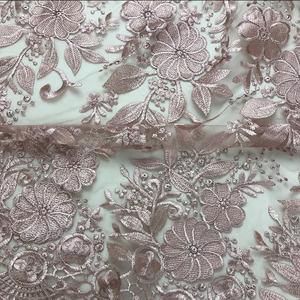 Tela Bordado Para Vestido De Fiesta Flat Pattern <strong>Embroidery</strong> Tulle Lace Fabrics for Clothing <strong>Material</strong> 3d Beaded <strong>Embroidery</strong> Fabric