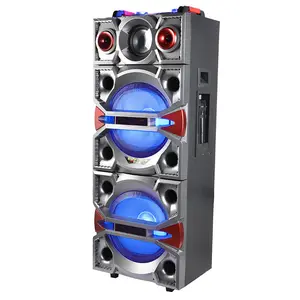 Rechargeable DJ Stage Speaker,Dual 15 inch Speaker Box,Karaoke Speaker Box