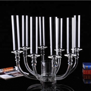 <strong>Table</strong> Top Candelabra <strong>Wedding</strong> Center <strong>Piece</strong> Flower Vase Holder 8 Arms Glass <strong>Wedding</strong> Candle Holder Candlestick for Decorations - Product Image 2