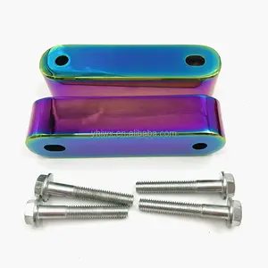 EG EK LOS JDM Neo Chrome Motor Hood Vent Riser Spacer X 2