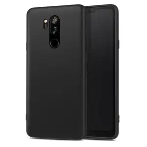 [X-레벨] 제조 업체 사용자 정의 럭셔리 블랙 TPU LG G7 ThinQ 슬림 전화 케이스