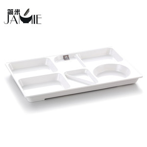 Grand plateau de service rectangulaire, service de cuisine <span class=keywords><strong>en</strong></span> mélamine blanche - Product Image 2