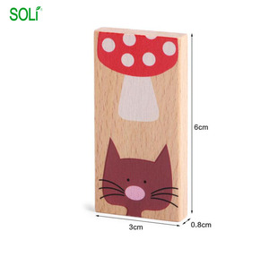 Puzzle en <span class=keywords><strong>bois</strong></span> d'<span class=keywords><strong>animaux</strong></span> de 120 pièces, jouets de dominos pour enfants - Product Image 4