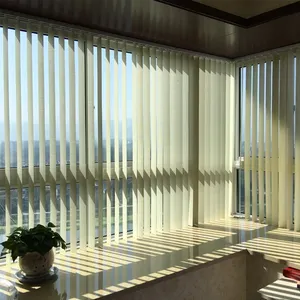 Persianas verticales de aluminio transparente con listones de pvc, venta al por mayor