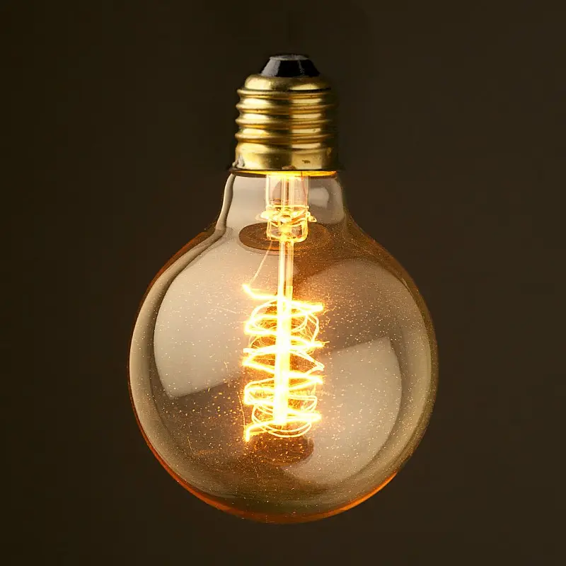 Light Bulb E27 Wholesale Decorative Globe G80 2200k E27 Edison Vintage Bulbs E27 E14 25w 40w 60w Amber Edison Light Bulb Lamp