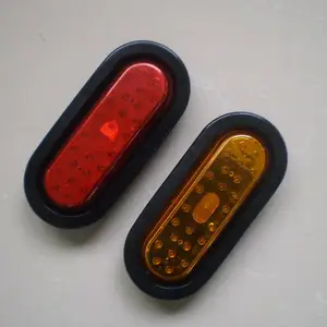6 "オーバルSTT LEDセミトラックライト赤、琥珀色、透明