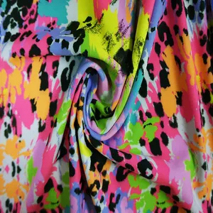 African Wax Print Microfibre 80%polyamide 20%elastane Swimwear Custom Rollo Lycra Stretch Spandex Fabric