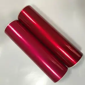 Emballage chromé rouge brillant en vinyle métallique, couleur bonbon modifié pour voiture, rouge brillant