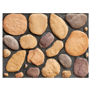 Ngoài trời tường trang trí hỗn hợp tự nhiên Pebble đá nhân tạo Faux sông Rock Panels - Product Image 4