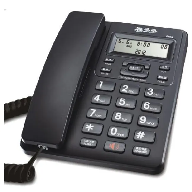 Venda quente Telefone de mesa para casa ou escritório, telefone do hotel telefone básico PHONE pabx caller id phone