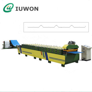 이우원 자동 모터 구동 골판지 타일 시트 금속 지붕/벽 패널 롤 성형기 20m/분 - Product Image 1