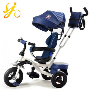 Mejor calidad padres empuje bebé caminando triciclo/niños moto triciclo 4 en 1/Marco de hierro triciclo para niños 1-6 años - Product Image 1