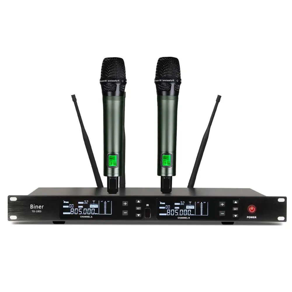 China supplier karaoke system wireless microphone with mute function