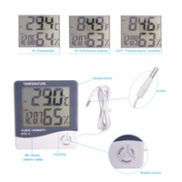 Thermomètre et hygromètre numériques d'intérieur et d'extérieur à LED
