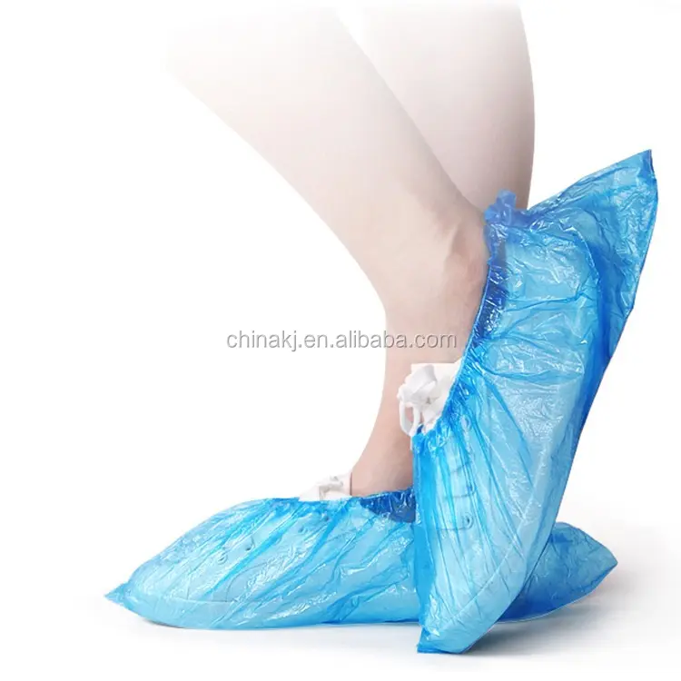 Disposable medical Shoe Covers Plastic Anti-Dust Overshoes Foot Covers Consumable Anti Slip Protective Shoe Covers