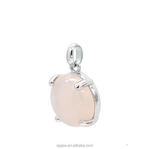 Bijoux en argent Sterling 925, pendentifs en pierres précieuses, en cristal d'agate gris, bijoux tendance - Product Image 2