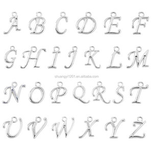 A-Z Chữ Cái Tiếng Anh Quyến Rũ Bảng Chữ Cái 26 Chữ Hy Lạp Chữ Mặt Dây Chuyền Thời Trang Tùy Chỉnh - Product Image 1