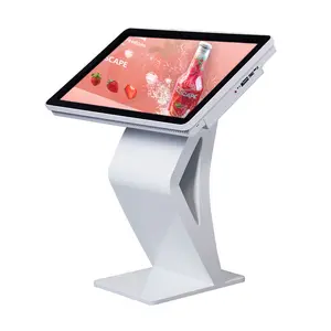 Digitale Bewegwijzering All-In Op Self-Service Horizontale Terminal Totem Vloer Staande Lcd Whiteboard Notebook En Telefoon Houder/