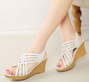 Sandalias de cuña casuales y económicas para mujer UP-0728J, sandalias de tacón con suela gruesa para mujer, verano 2023 - Product Image 2