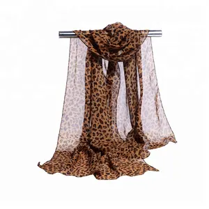 supplier free sample spring summer leopard silk scarf