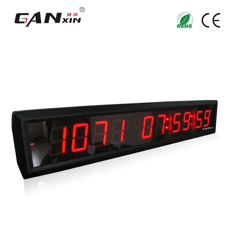 [Ganxin] 새로운 디자인 1.8 "10 자리 기술 RS232 Led 자리 일 타이밍 시계 이벤트 타이머