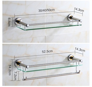 Estantería esquinera <span class=keywords><strong>de</strong></span> vidrio templado esmerilado transparente <span class=keywords><strong>para</strong></span> <span class=keywords><strong>Baño</strong></span> - Product Image 4
