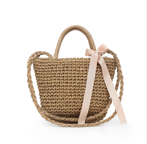 Holt Sales Custom <span class=keywords><strong>Online</strong></span> Shopping Tote Bag Butterfly Knot Lady's Shoulder Bag Bolso de mano con forro de poliéster de estilo natural - Product Image 1