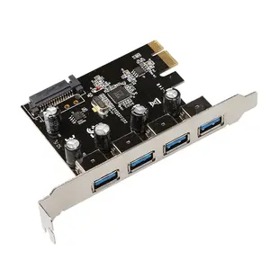 Thâm quyến Diewu <span class=keywords><strong>PCIe</strong></span> x1to <span class=keywords><strong>USB3.0</strong></span> 4 port multiplier thẻ của máy tính với sata điện suppout - Product Image 1