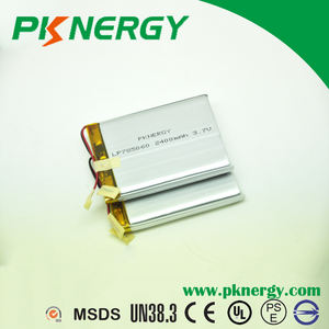 785060 de ciclo profundo batería de polímero de litio <span class=keywords><strong>3</strong></span>.7 V 2400 mah lipo baterías - Product Image 1