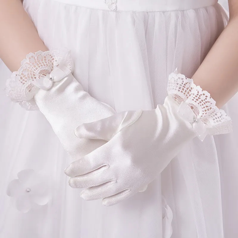 G4150B2สาวน่ารักถุงมือสำหรับการแต่งกายพิธีศีลมหาสนิทถุงมือ