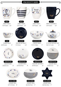 15 pièces ensembles complets <span class=keywords><strong>vaisselle</strong></span> océan modèle <span class=keywords><strong>vaisselle</strong></span> en <span class=keywords><strong>porcelaine</strong></span> comme cadeau de mariage - Product Image 5
