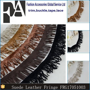 High Quality Cheap 45mm White Brown Black Suede Leather Tassel <strong>Fringe</strong> <strong>Trim</strong> for Bags and Clothings - Product Image 6