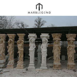 Roman <strong>limestone</strong> <strong>column</strong> pillars <strong>column</strong> gazebos marble gazebo statue burnishing pillars solid pfm support oem customized - Product Image 1