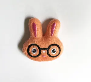 도매 DIY 의류 액세서리 곰 토끼 개 머리 미니 봉제 인형 장난감 3D 작은 동물 머리 인형 의류 액세서리