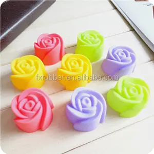 Moule de cuisson pour les fruits en silicone, 5 feuilles, petite rose, ronde, fleur, 1 pièce de 3cm