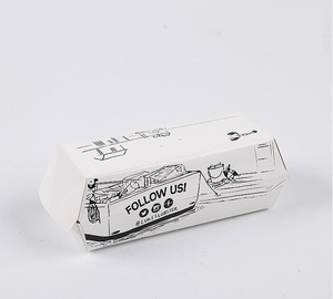 Emballages de conception recyclée à la mode Boîtes à hot-dogs en papier Boîte à beignets Boîte à beignets bleue - Product Image 2