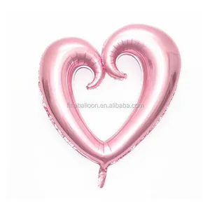 40 inch Wedding favor elegant hollowed-out heart shape helium foil balloons