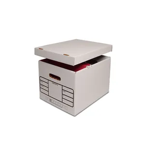 Пользовательская печатная крышка банкиров коробка из гофрированного картона коробка для хранения файлов