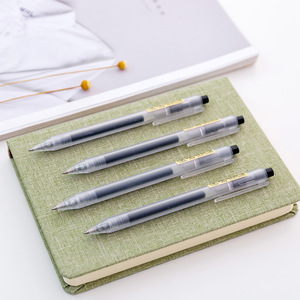 Stylo à <span class=keywords><strong>encre</strong></span> gel transparent en plastique simple, <span class=keywords><strong>action</strong></span> par clic, <span class=keywords><strong>encre</strong></span> noire 0,5 mm, pour signature - Product Image 3